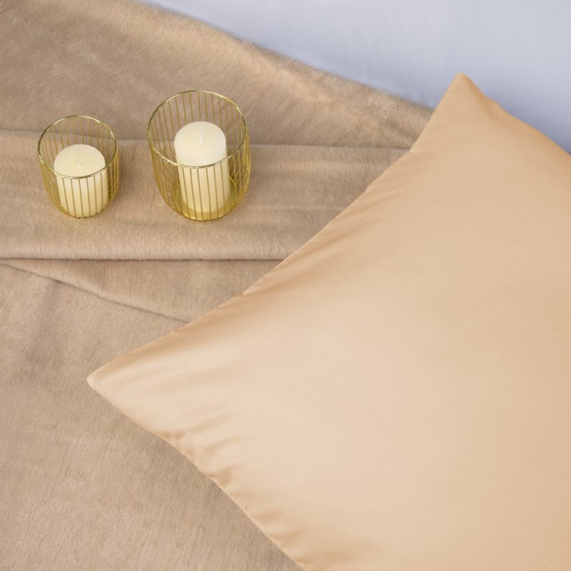 Poszewka na poduszkę 50x70 - 100% bawełna satynowa DARYMEX, zapięcie na zamek wz. Jasny beż 044