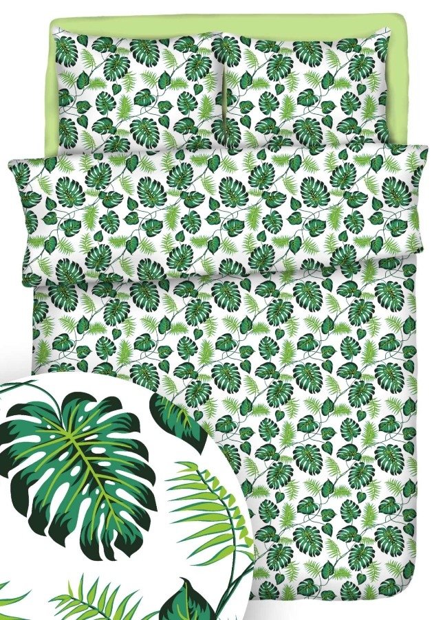 Poszewka 40x40 - KORA bawełniana wz. Liście palm