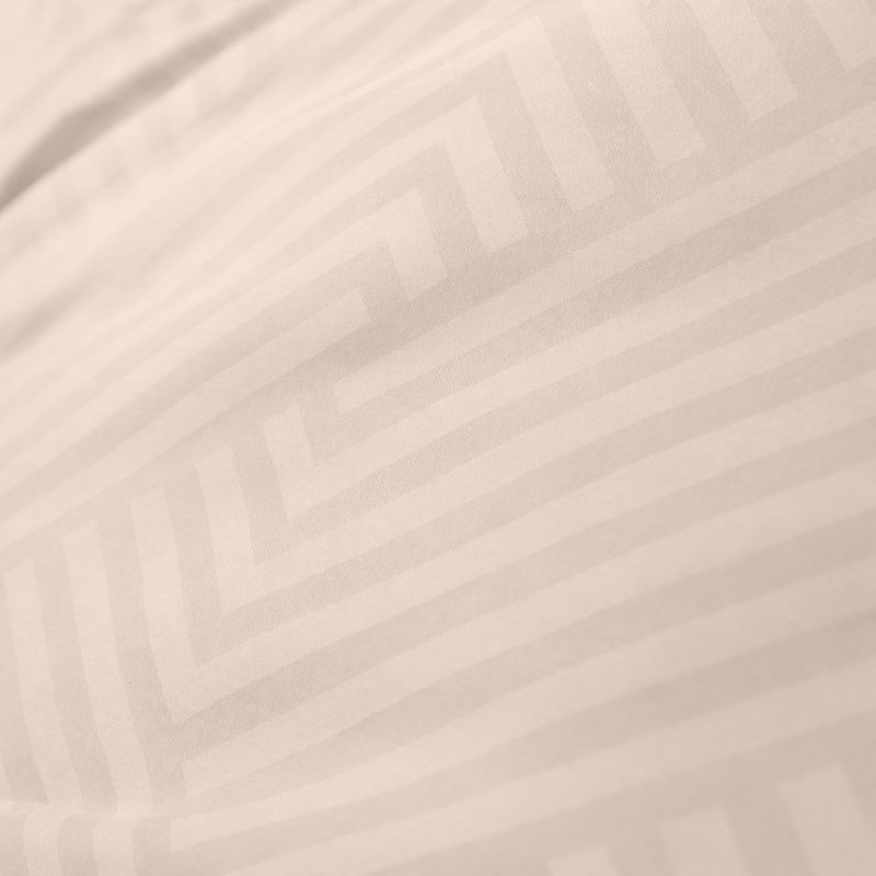 Pościel satyna ADAMASZEK geometryczny 160x200 wz. 15 jasny beż