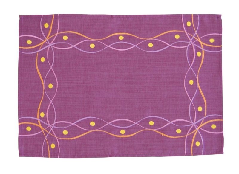 Obrus Haftowany Bruna 58-1 85x85 cm kolor: fioletowy