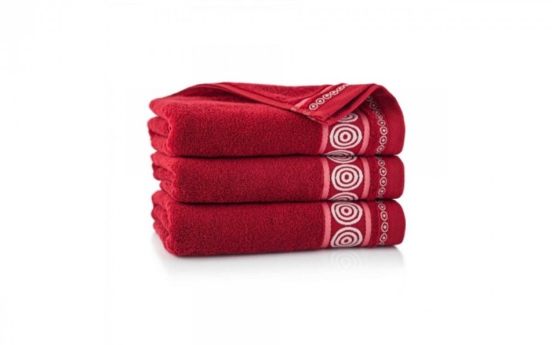Ręcznik z bawełny egipskiej RONDO 2 70x140 wz. magenta