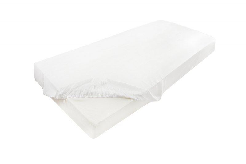 Prześcieradło PREMIUM jersey z lycrą na wysoki materac 120x200 z gumką wz. 01A biały