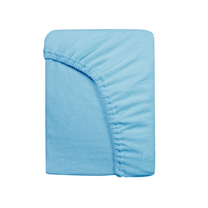 Prześcieradło Frotte PREMIUM na wysoki materac 90x200 na gumkę wz. 009 niebieski