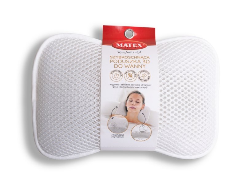 Poduszka szybkoschnąca 3D do wanny 30x20 cm
