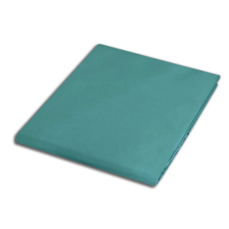 Prześcieradło satynowe bez gumki 220x200 wz. Ciemny turkus 042