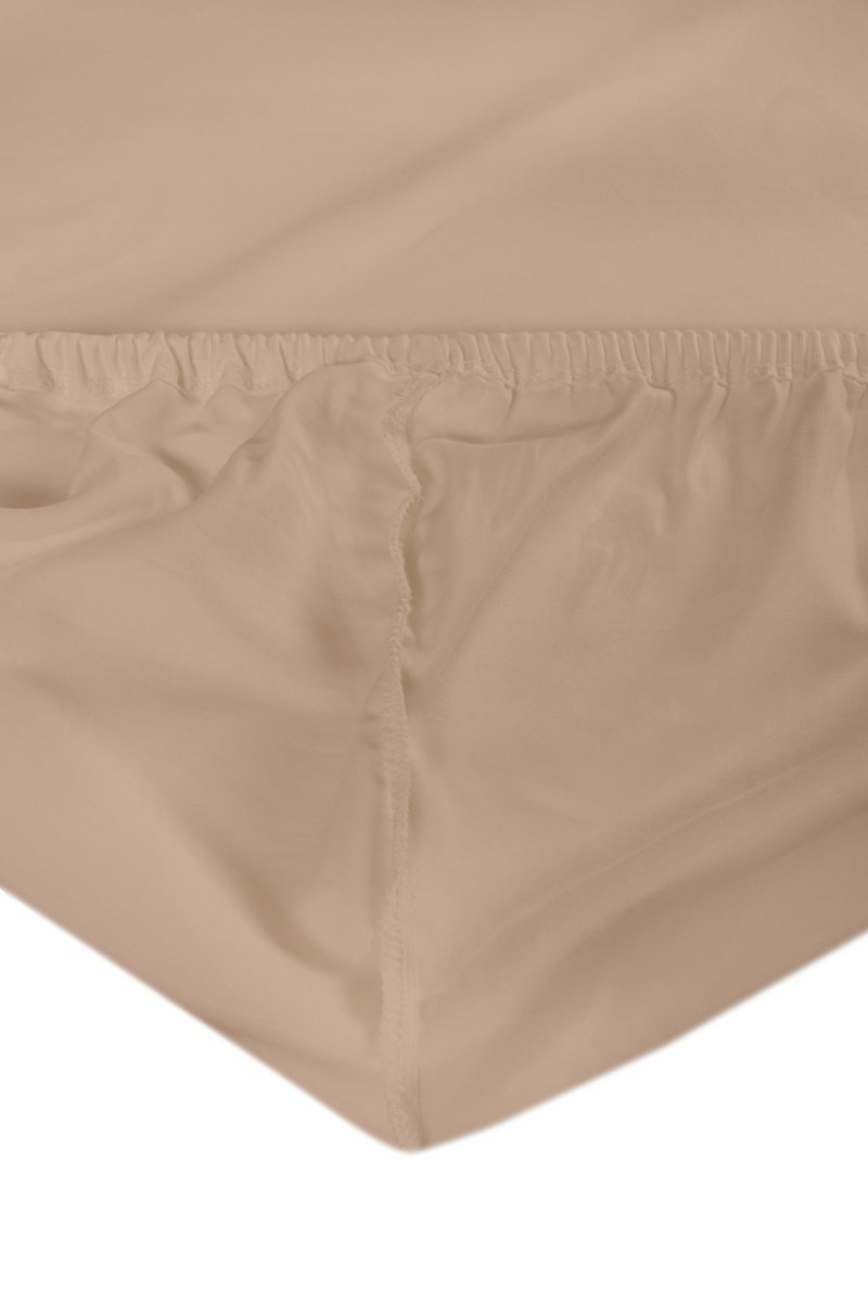 Prześcieradło PREMIUM jersey z lycrą na wysoki materac 180x200 z gumką wz. 16B beż