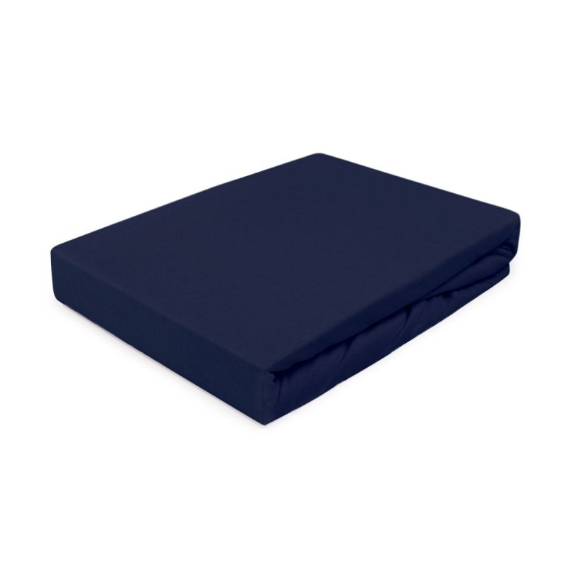 Prześcieradło jersey 120x200 z gumkę wz. D026 (ciemny granat)