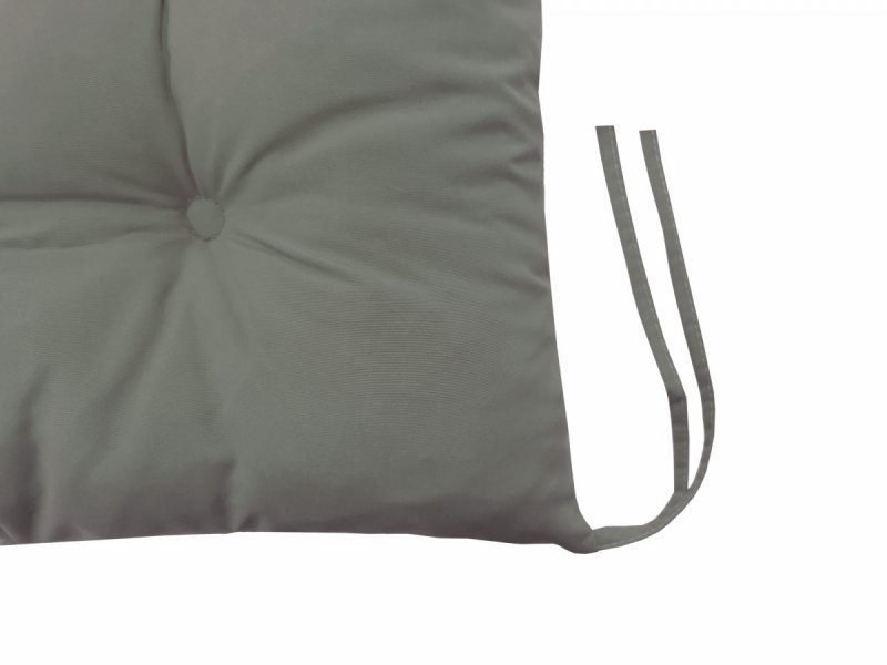 Poduszka na krzesło, pikowana wiązana 40x40 cm - szary