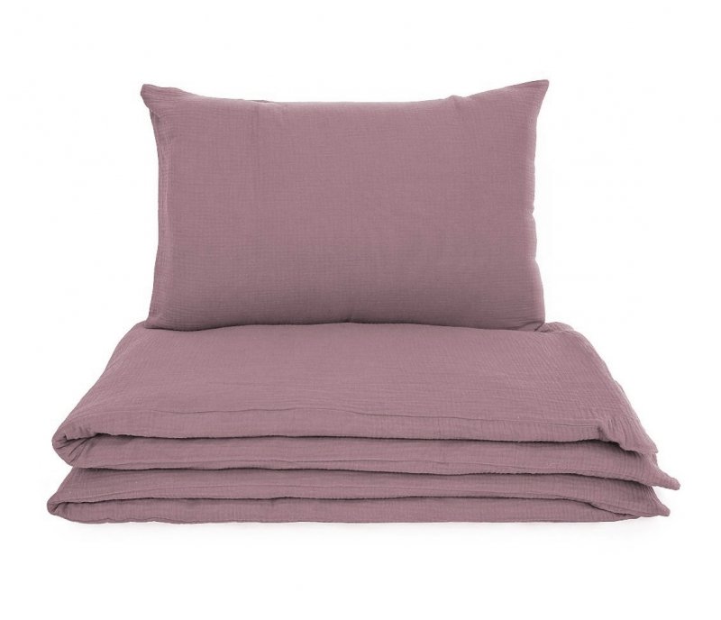 Pościel muślinowa PREMIUM 160x200, 100% bawełna wz. lawendowy