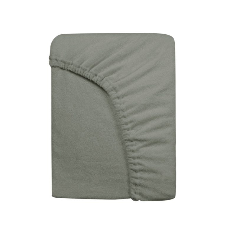 Prześcieradło Frotte PREMIUM na wysoki materac 120x200 na gumkę wz. 037 szary