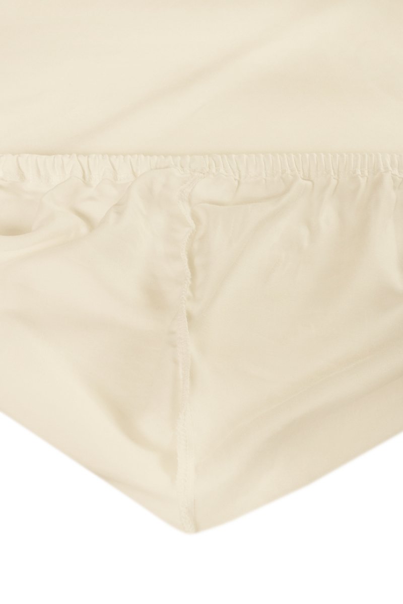 Prześcieradło PREMIUM jersey z lycrą na wysoki materac 220x200 z gumką wz. 02A kremowy