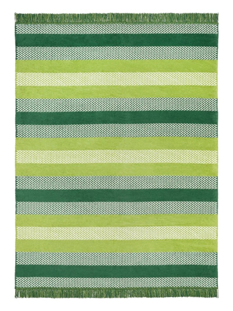 Koc Bawełniany 150x200 wz. 2144-1 Pasy w Zygzaki