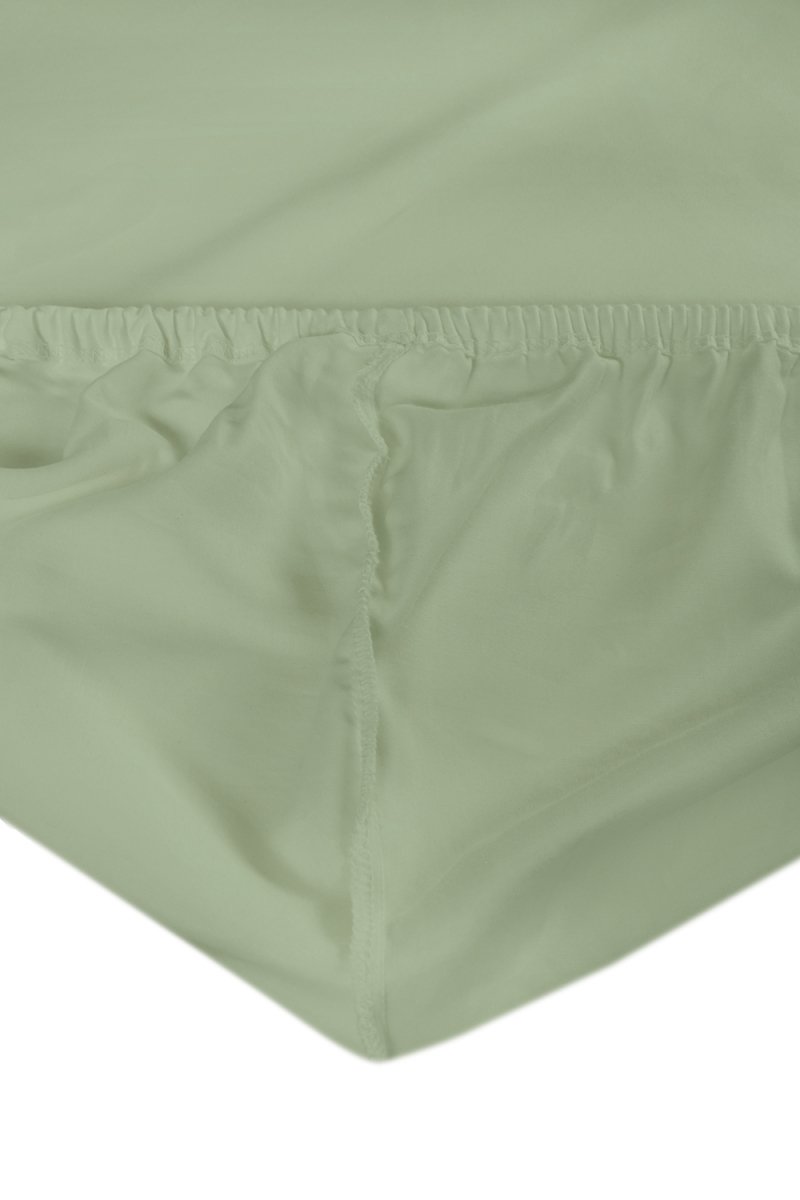 Prześcieradło PREMIUM jersey z lycrą na wysoki materac 120x200 z gumką wz. 53A szałwia