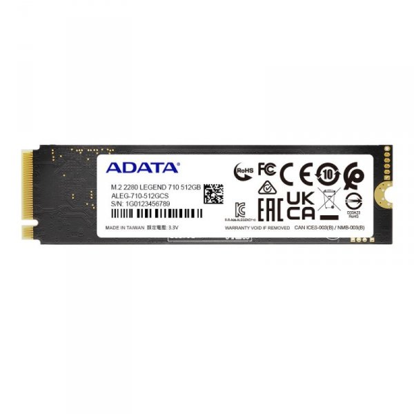 ADATA DYSK SSD LEGEND 710 512GB M.2 2280 PCIe x4 Gen3 NVMe