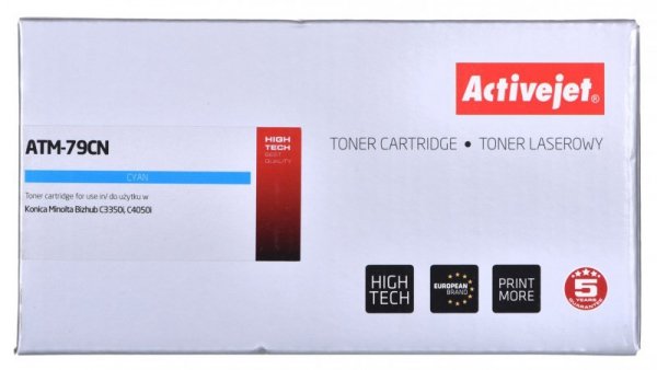 Activejet ATM-79CN Toner (zamiennik Konica Minolta TNP79C; Supreme; 9000 stron; błękitny)