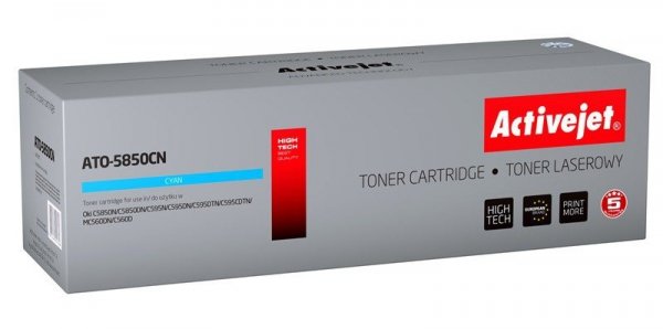 Toner Activejet ATO-5850CN (zamiennik OKI 43865723; Supreme; 6000 stron; niebieski)