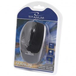 Mysz TITANUM Marlin 3D TM110K (optyczna; 1000 DPI; kolor czarny