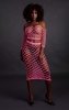 Long Sleeve Crop Top and Long Skirt - Pink - XS/XL