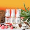 LET'S TRAVEL! Warming gourmet massage  oils (Strawberry, Hot Vanilla, Coconut) 3 x 30ml