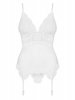 Bielizna-810-COR-2 gorset i stringi biały  S/M