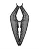 MINIMALISTYCZNE CZARNE SEKSOWNE BODY OTWART KROK S/M