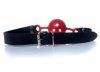 Knebel Z Kulką Silikonową Skórzany BDSM Bondage