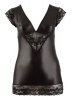 SUKIENKA Z WETLOOKU KORONKOWE WSTAWKI SEXY XXL [2XL]