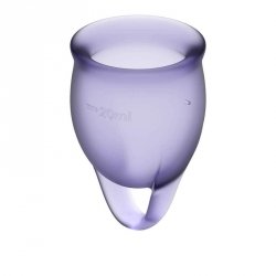 Satisfyer - kubeczki menstruacyjne fioletowe - zestaw