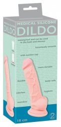 Dildo silikonowe medyczne z przyssawką 18 cm