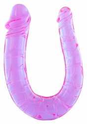 Dildo Penis Dwustronne Giętkie Żelowe 34,5 cm