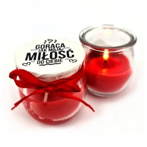 WALENTYNKOWA ŚWIECZKA ZAPACHOWA - GORĄCA MIŁOŚĆ