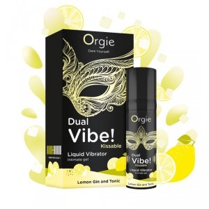 Orgie Dual Vibe! Lemon Gin And Tonic Kissable Arousal Intimate Gel