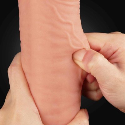 12&quot; Dual Layered Platinum Silicone Cock