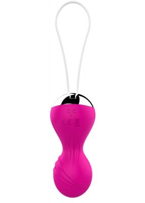 Kulki-Vibrating Silicone Kegel Balls USB 10 Function / Remote control -Pink