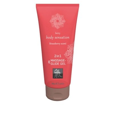 Żel/sprej-Shiatsu 2in1 Massage-Glide Strawberry scent 200ml.