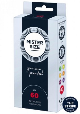 MISTER SIZE 60mm Condoms 10pcs Natural