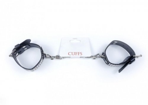 Fetish Boss Series Handcuffs with cristals 3 cm Silver