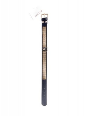 Fetish Boss Series Collar with crystals 3 cm gold
