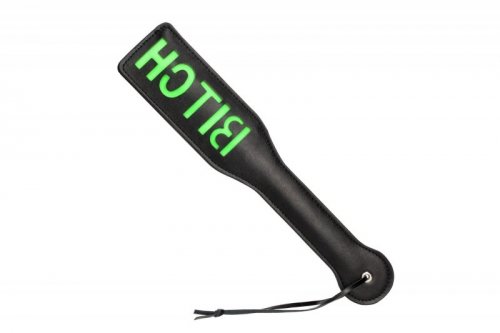 'Bitch'' Paddle - Glow in the Dark - Black/Neon Green