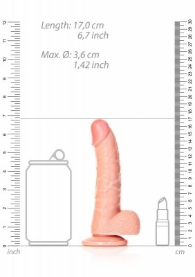 Curved Realistic Dildo  Balls  Suction Cup - 6&quot;&quot;&quot;&quot;/ 15,5 cm
