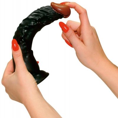 AFRYKAŃSKI KOCHANEK DUŻY REALISTYCZNY CZARNY PENIS DILDO 23 CM
