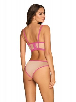 Bielizna-Nudelia top i figi różowe  S/M