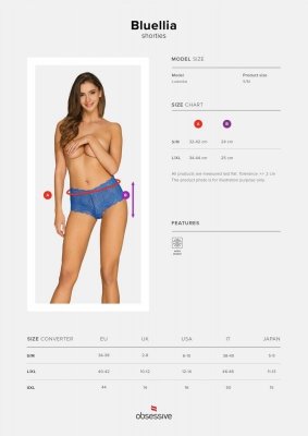 Bielizna-Bluellia szorty niebieskie  S/M