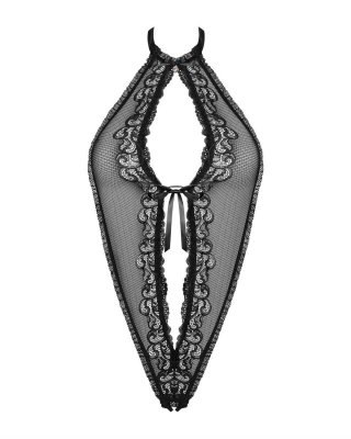 MINIMALISTYCZNE CZARNE SEKSOWNE BODY OTWART KROK S/M