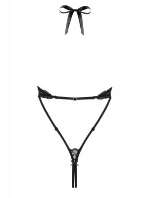 MINIMALISTYCZNE CZARNE SEKSOWNE BODY OTWART KROK S/M