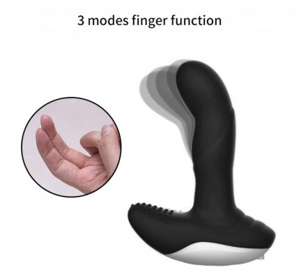 Masażer Prostaty Wibrator Analny Podgrzewany USB 7 Funckcji + Pulsator BLACK