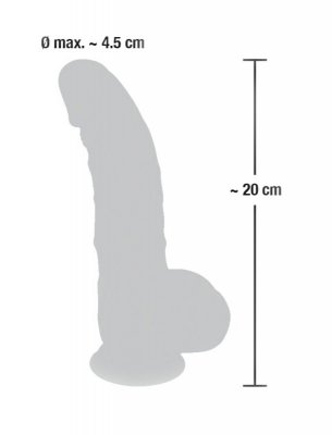 Dildo silikonowe medyczne z przyssawką 20 cm