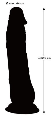 Dildo z przyssawką 22,5 cm Crystal Clear