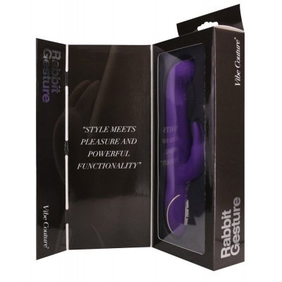 Wibrator Rabbit Gesture fioletowy 22cm Vibe Coutur