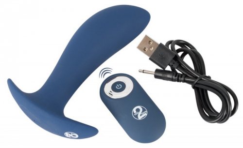 Korek analny silikonowy z wibracjami 12 cm